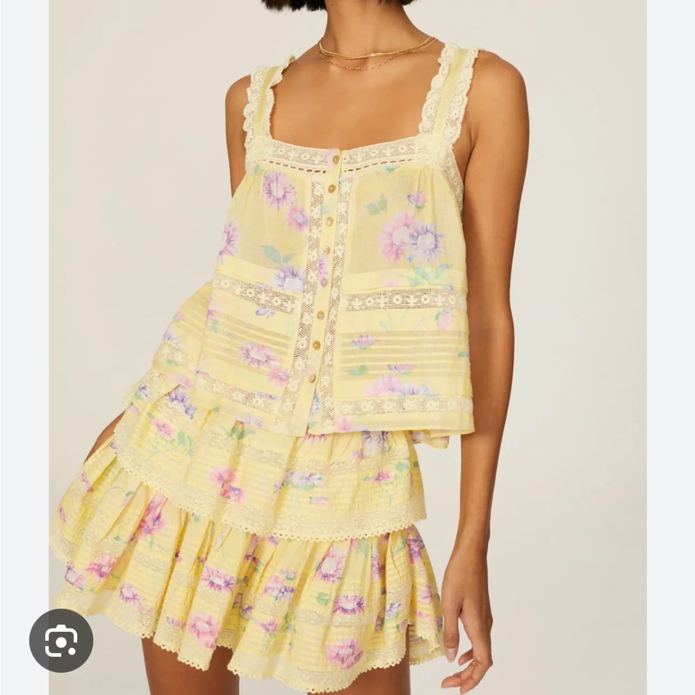 Love Shack Fancy Ruffle Mini Skirt